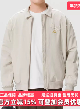 Adidas阿迪达斯男装2025冬季新款NYR 3S WV JKT加绒外套KE4058