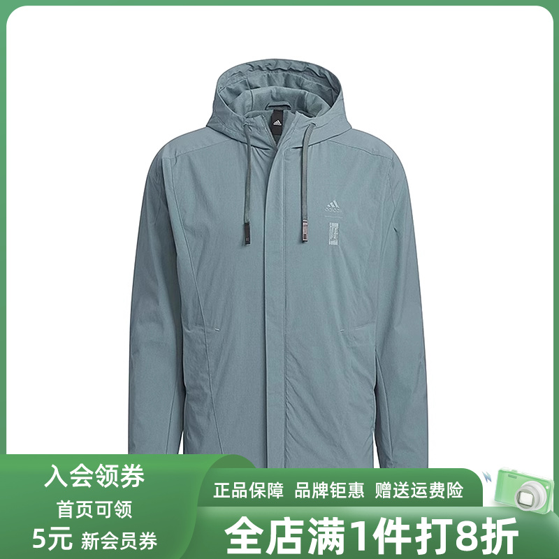 冬季梭织夹克Adidas运动休闲连帽