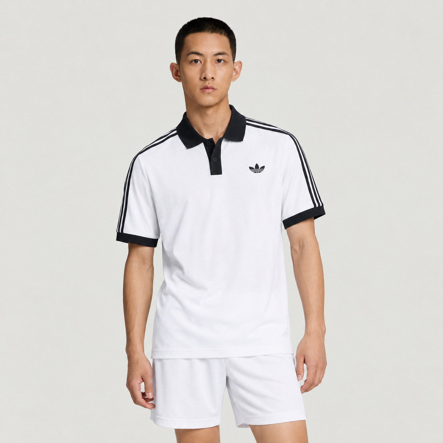 Adidas阿迪达斯男款复古网球运动速干翻领短袖POLO衫
