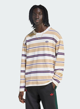 Adidas阿迪达斯三叶草男装2025冬季新款GRAPHIC LS长袖T恤KS6849