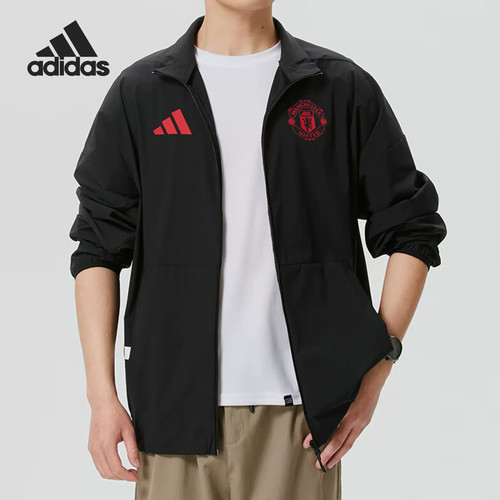 Adidas阿迪达斯男装2026春新款MUFC ANTH运动休闲夹克外套JM5559