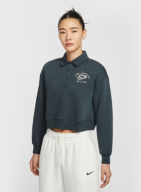 Nike耐克女装2025冬季新款NSW PHNX FLC COLLARED套头卫衣IM7487