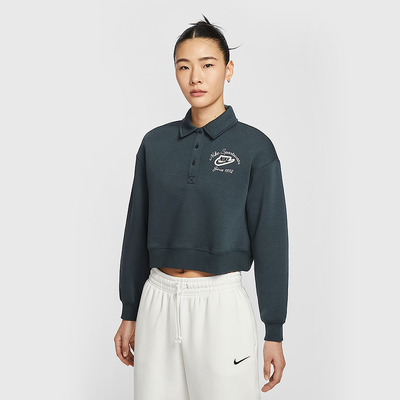 Nike耐克女装2025冬季新款NSW PHNX FLC COLLARED套头卫衣IM7487