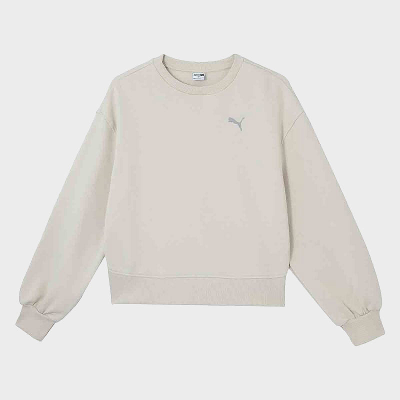 PUMA彪马女装冬季新款宽松舒适简约休闲运动针织卫衣 629737