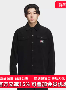 Adidas阿迪达斯三叶草男装SHMOO CORD SHIR长袖POLO衫KF9603