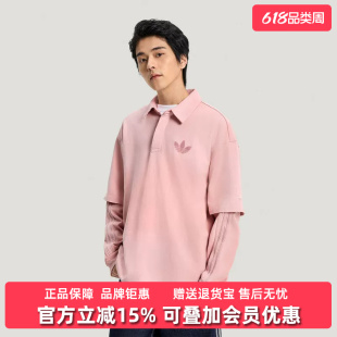 Adidas阿迪达斯三叶草男装2026春季新款LONG SLV长袖POLO衫KR5054