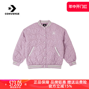 CONVERSE匡威女款2023冬新款保暖飞行服运动棉服夹克外套10025223