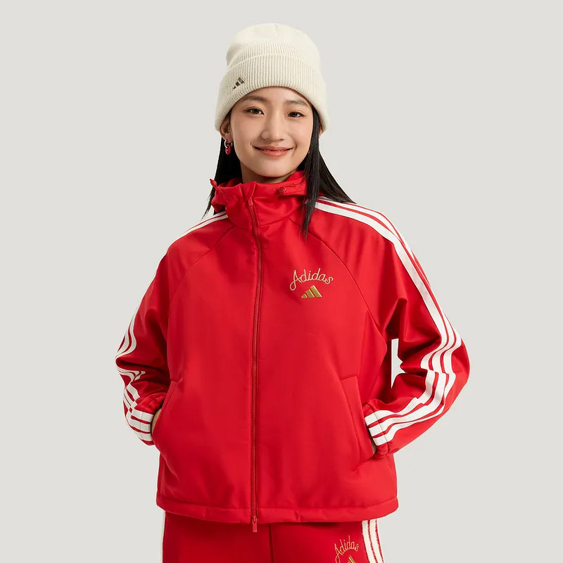 Adidas阿迪达斯女装冬季新款NYR SHL JKT运动休闲连帽外套KU8972