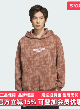 Adidas阿迪达斯男装2025冬季新款GSH HOODIE加绒连帽卫衣KC2781