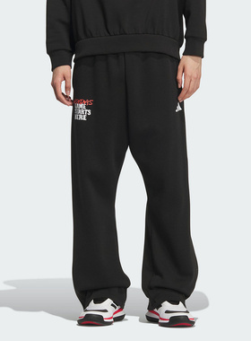 Adidas阿迪达斯男裤2025冬季新款GSH SNAPPANT加绒针织长裤KC2800