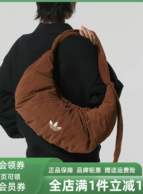 Adidas阿迪达斯三叶草女包2025冬季新款SHLDR BAG L单肩包KT0860
