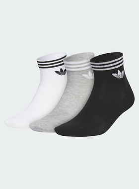 Adidas阿迪达斯三叶草男袜女袜2025秋季新款运动休闲中筒袜JL7668