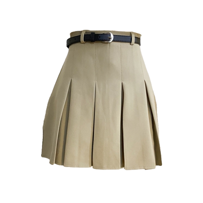 短裙百褶裙a字腰带半身裙防走光