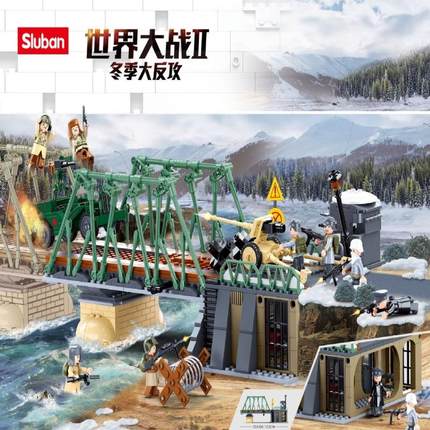 冬季大反攻适用于积木二战重型坦克积木德国苏联喀秋莎火箭炮T34