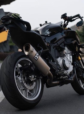 适用CFMOTO春风675NK 675SRR摩托车排气管全段不锈钢侧排60MM直通