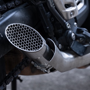 适用凯旋Speed400/Scrambler400X攀爬改装排气管尾段直上原厂前中