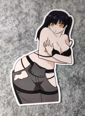 二次元日漫改装痛车摩托贴电动车老婆酱侧窗JDM烫画D1898