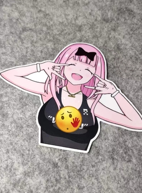 划纹贴摩托贴画卡通性感美女二次元车贴卡通车贴画日漫D1456