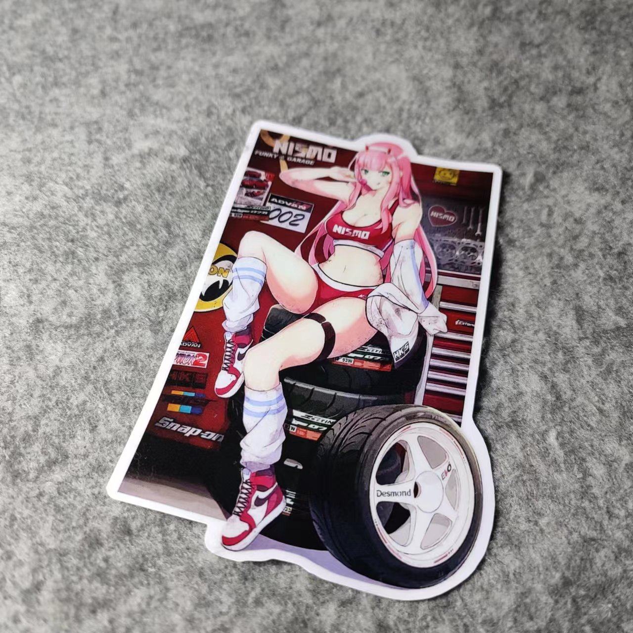 漫画二次元反光贴老婆改装