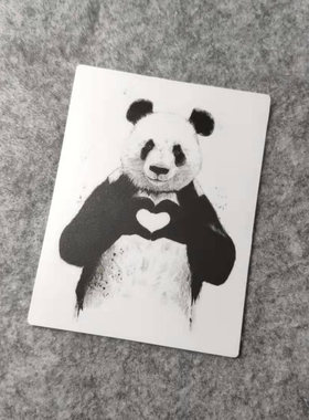 HF熊猫潮流改装汽车贴摩托贴纸搞笑二次元划纹烫画车贴D1143