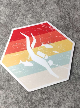 dive padi潜水爱好者装备潮流改装汽车贴摩托贴纸搞笑烫画贴D1075