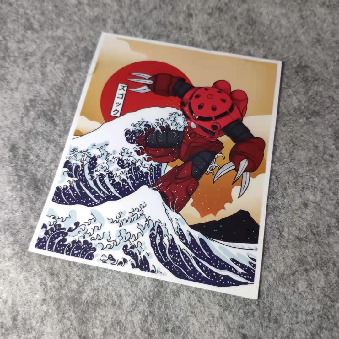 个性汽车摩托改装车贴后窗高达机器人促销个性漂移机车摩托D1918