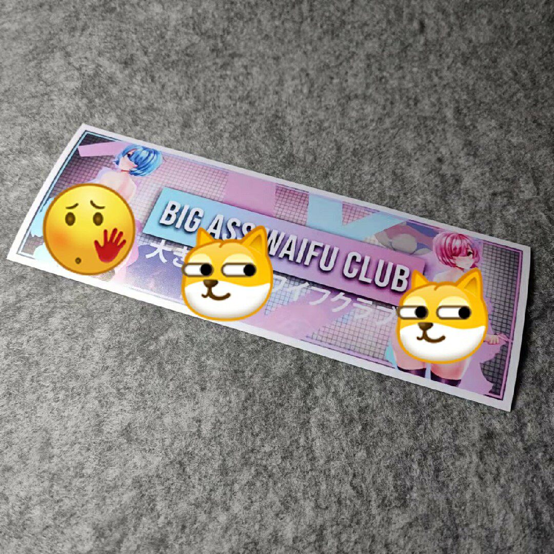 二次元双子萌女英字改装车机车摩托个性贴滑板卡通遮痕车贴D2097