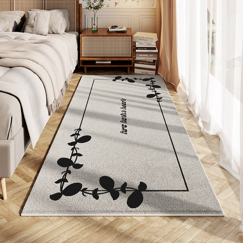 卧室地毯床边毯主卧房间加厚防滑耐脏地垫床下可坐可睡脚垫飘窗垫