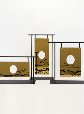 新中式禅意摆设创意家居客厅金属工艺装饰品电视柜办公室玄关摆件