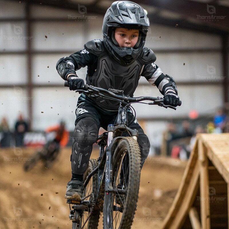 摩托车盔甲儿童骑行护甲衣自行车小轮车儿童骑行防摔护甲护具装备