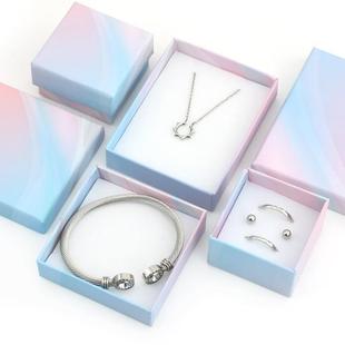 渐变天地盖新品薄盒首饰盒戒指项链吊坠手镯饰品收纳新品包装盒