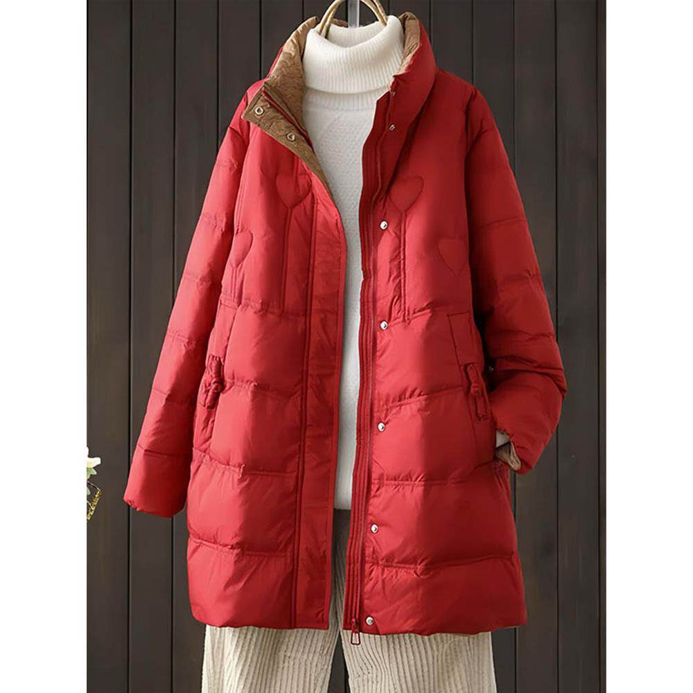 潮牌轻薄款羽绒服女中长款2025秋冬季小个子白鸭绒妈妈装立领外套