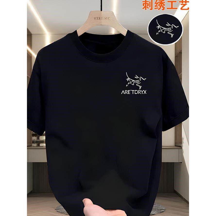 欧洲站~美式潮流!短袖重磅男圆领双纱精梳纯棉260g情侣潮牌宽松