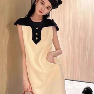 连衣裙 欧洲站夏季 女装 2025年新款 别致独特裙子小个子小众设计无袖