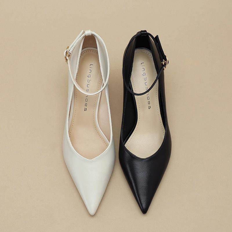 Craes Kally精美的服装！新款扣黑色高跟鞋妇女工作小尺寸细高跟,女鞋,雨鞋,淘宝优惠券,粉丝福利购,淘宝优惠卷