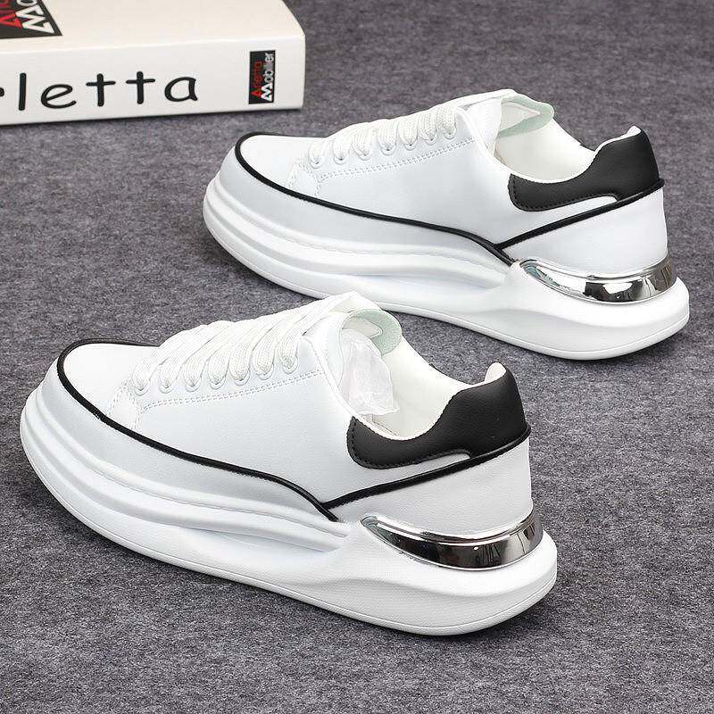 香港潮牌ITUN7G情侣厚底小白鞋男鞋百搭轻便运动鞋舒适休闲板鞋男