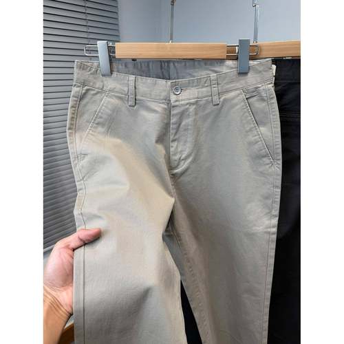 Mostarsea~纯棉时尚休闲裤男士春秋季薄款长裤商务西裤百搭直筒裤