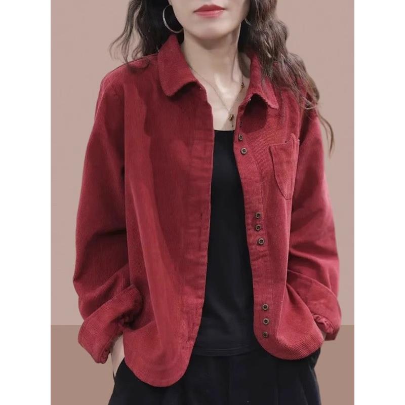 香港TIMO春秋季女士短外套长袖衬衫开衫工装夹克洋气上衣女装爆款