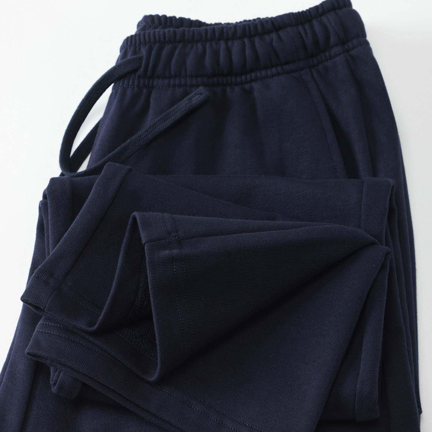 MAROLIO~高档重磅420g纯棉双纱直筒卫裤男秋冬宽松休闲运动裤长裤