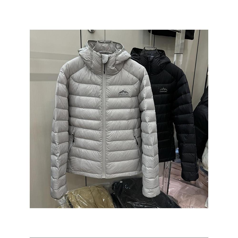 韩国排骨轻薄羽绒服女短款冬季新款宽松连帽面包服保暖白鸭绒外套