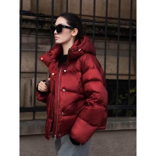 正品2025冬红色小香风面包服外套女短款高级感独特超好看羽绒棉服