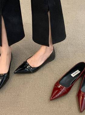 香港仙女鞋尖头平底包鞋子女2025年夏季新款通勤一脚蹬女鞋晚晚鞋