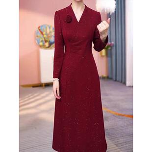 特色秋冬礼服、婆婆喜宴礼服、母亲优雅礼服、高贵西式大衣