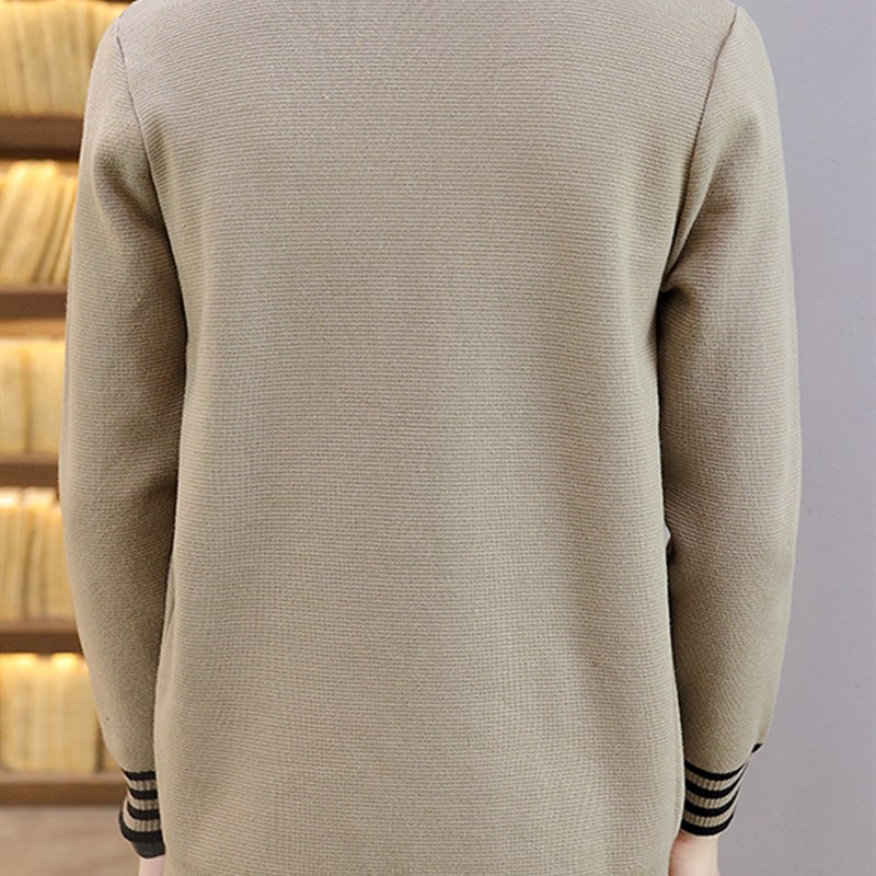 香港2025新款针织开衫外套男韩版修身潮流休闲刺绣春秋款线衣夹克