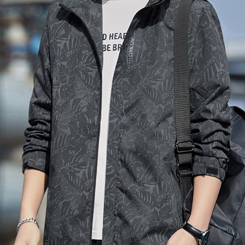 连帽外套男春秋季新款美式户外飞行员夹克潮牌男装休闲防风冲锋衣