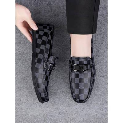 牛皮男鞋豆豆鞋真皮男士秋冬季2025新款一脚蹬软底驾车鞋休闲皮鞋