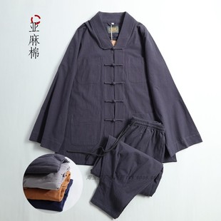 百祥春秋季全棉免绑腿短褂僧服僧人收口小褂出家人棉麻僧衣套装