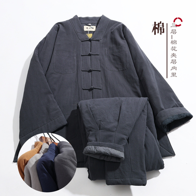 僧服短褂小褂冬季加棉免绑腿僧衣