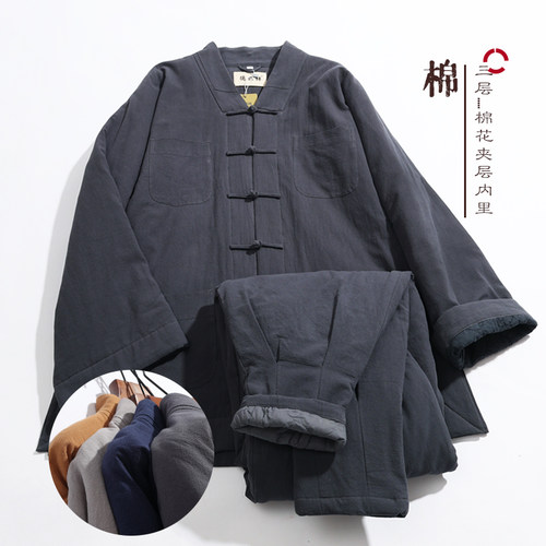 僧服短褂小褂冬季加棉免绑腿僧衣