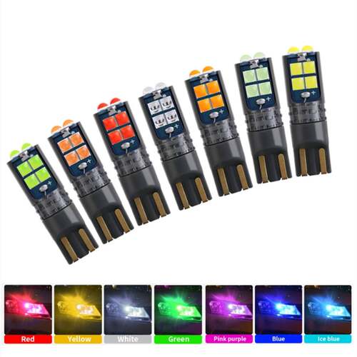 汽车牌照灯T10灯改装专用LED小灯泡超亮后车牌灯倒车尾灯辅助冰蓝